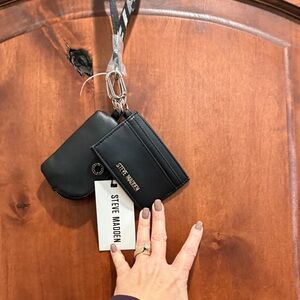 Steve Madden Black Wristlet